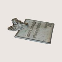 Vintage Cast Metal Plaque with Henry David Thoreau Quote