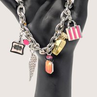 Y2K Victoria's Secret Silver Tone Icon Charm Bracelet