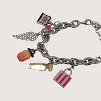 Y2K Victoria's Secret Silver Tone Icon Charm Bracelet