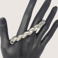 Vintage Pewter Braided Bangle Bracelet