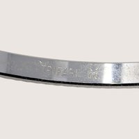 Vintage Trifari Silver Tone Textured Bangle Bracelet