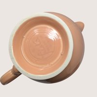 Vintage Fiesta Peach Glazed Ceramic Covered Teapot