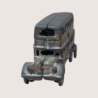 Vintage Cast Iron Double Decker Bus Toy