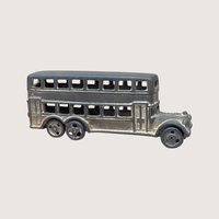 Vintage Cast Iron Double Decker Bus Toy