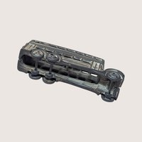 Vintage Cast Iron Double Decker Bus Toy