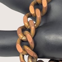 Vintage Solid Copper Chunky Curb Link Bracelet