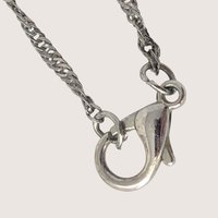 Vintage Crescent Memorial Intaglio Pendant Necklace With Cross Bail