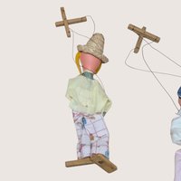 Vintage Marionette Puppet Pair