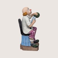 Vintage Toscany Ceramic Clown Pouring Wine Figurine