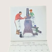1982 Norman Rockwell Vintage Wall Calendar