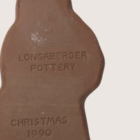 1990 Longaberger Pottery Father Christmas Terracotta Cookie Mold
