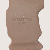 1990 Longaberger Pottery Father Christmas Terracotta Cookie Mold