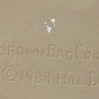 1990s Hill Design Brown Bag Cookie Stamp Mold Pair