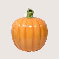1980s ROC Ceramic Pumpkin Jack O Lantern Mouse Figure