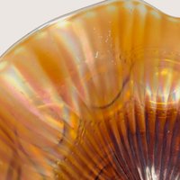 Antique Northwood Marigold Carnival Glass Ruffled Bowl