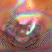 Antique Northwood Marigold Fine Cut Roses Carnival Glass Bowl