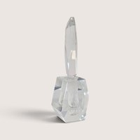 Vintage Hand Cut Crystal Perfume Bottle Japan Faceted Diamond Stopper