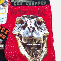Vintage Handmade Harley Davidson Graphic Tee Throw