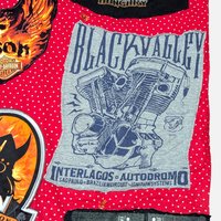 Vintage Handmade Harley Davidson Graphic Tee Throw