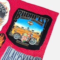 Vintage Handmade Harley Davidson Graphic Tee Throw