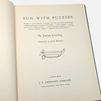 Vintage 1946 Fun With Puzzles First Edition by Joseph Leeming Hardcover Book