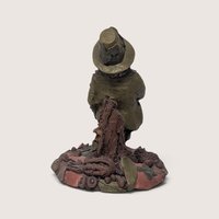 Vintage Tom Clark Cairn Studios Gnome Signed Figurine with Rose