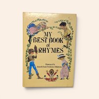 1984 My Best Book of Rhymes hardcover featuring illustrated children on the cover.