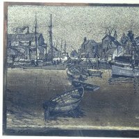Vintage Lionel Barrymore Gold Foil San Pedro Framed Art