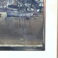 Vintage Lionel Barrymore Gold Foil San Pedro Framed Art