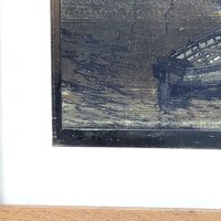 Vintage Lionel Barrymore Gold Foil San Pedro Framed Art