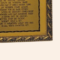 Vintage Resignation Poem Gold Tone Framed Wall Art