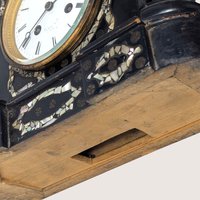 1880s Japy Freres Mother of Pearl Mantel Clock