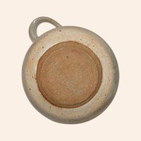 Set of 2 Handmade Stoneware Bowls with Swirls and Handles