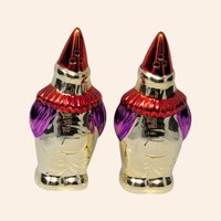 Vintage Metallic Clown Salt and Pepper Shakers