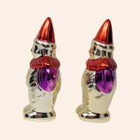 Vintage Metallic Clown Salt and Pepper Shakers