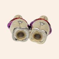 Vintage Metallic Clown Salt and Pepper Shakers