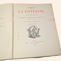 1887 Fables de La Fontaine Tome Quatrieme Antique French Book