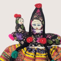Vintage Handmade Folk Art Cloth Doll with Baby