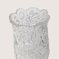 Mid-Century Cut Crystal Vase