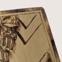 Vintage Peruvian Wood Burned Hanging Wall Plaques