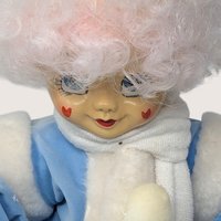 1986 Brinns January Calendar Clown Doll With Ice Skates