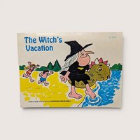 Vintage 1974 softcover children book The Witch's Vacation by Norman Bridwell with beach illustration
