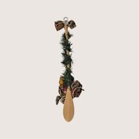 Vintage Handmade Wooden Spoon Santa Christmas Wall Decor