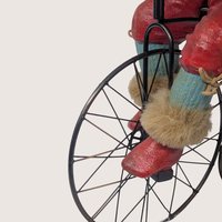 Vintage Smithsonian Institution Santa on Bicycle Christmas Figurine