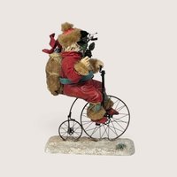 Vintage Smithsonian Institution Santa on Bicycle Christmas Figurine