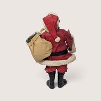 Vintage Midwest Importers Santa Figurine Bell Toy Sack Decor