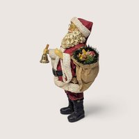 Vintage Midwest Importers Santa Figurine Bell Toy Sack Decor