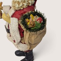 Vintage Midwest Importers Santa Figurine Bell Toy Sack Decor