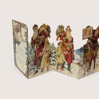 Vintage 1985 Merrimack Father Christmas Fold Out Card