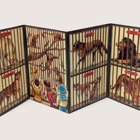 Vintage 1985 Merrimack A Visit To The Zoo Fold Out Card